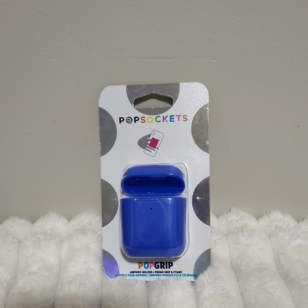 PopSocket Vibrant Blue PopGrip Also storage for headphones